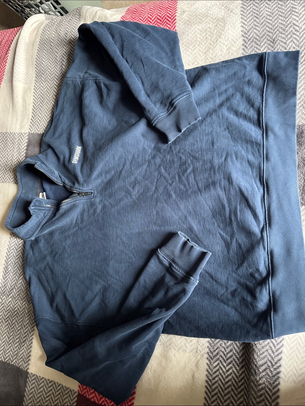 Gymshark Women Navy Quarter-Zip Sweater